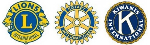 Rotary, Lions, Kiwanis