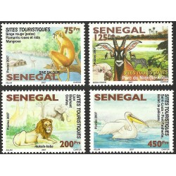 Sénégal 2007 / 2008 - Sites touristiques - Animaux sauvages, oiseaux - Pont - 4 val. **