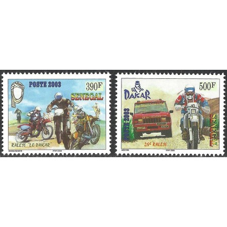 Senegal 2003 - Mi 2032 to 2033 - Paris-Dakar Rally in 2004 - cars, motorbikes - Dromedary - 2st. MNH