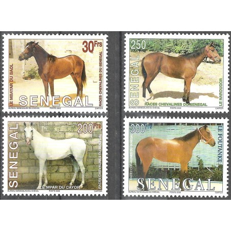 Sénégal 2002 - Chevaux du Sénégal - 4 val. **