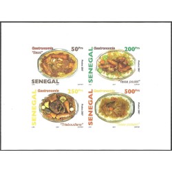 Sénégal 2007 - Gastronomie : plats sénégalais - bloc 1000 fcfa NON DENTELE **
