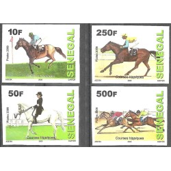 Senegal 2009 / 2012 - Horse Racing - 4 st.UNPERFORATED  MNH