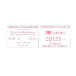 x - CAMEROON - meter stamp - SGBC Bank - Mbouda - 2013