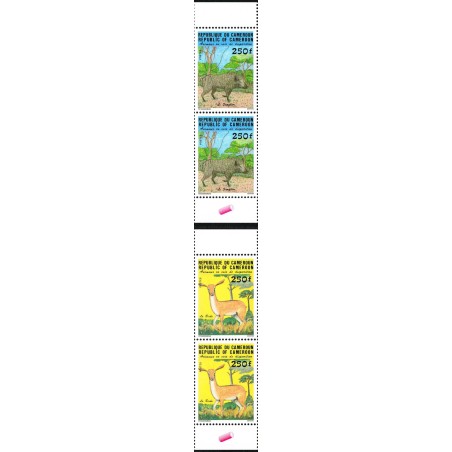 Cameroon 2013 - Wildlife endangered: deer and boar - 2 pairs (reprint of 1984 set) - MNH