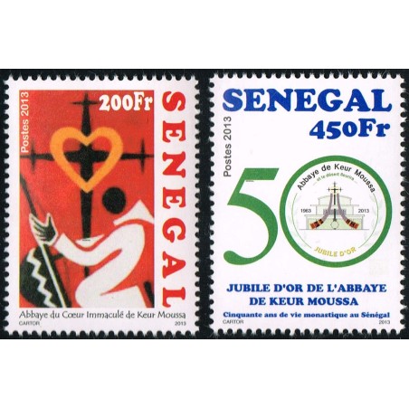 Senegal 2013 - 50 years Keur Moussa Abbey - 2 st. MNH