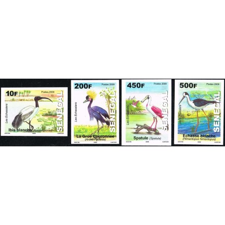 Senegal 2009 / 2011 - Wading birds - 4 st. UNPERFORATED MNH