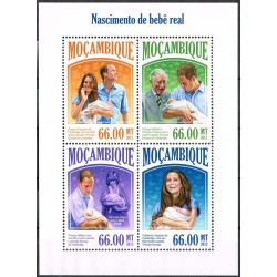 Mozambique - 2013 - Birth of the Royal Baby - 66 MT instead of 92 MT - block MNH