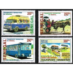 Senegal 2002 / 2004 - Land transportation (bus, cart, train, ...) - 4 st. MNH