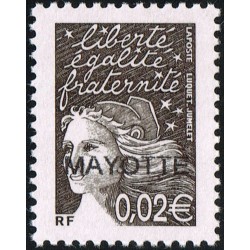 2003 - Mayotte - Y&T 113a - 0.02 € MAYOTTE type Marianne (Luquet) - MNH