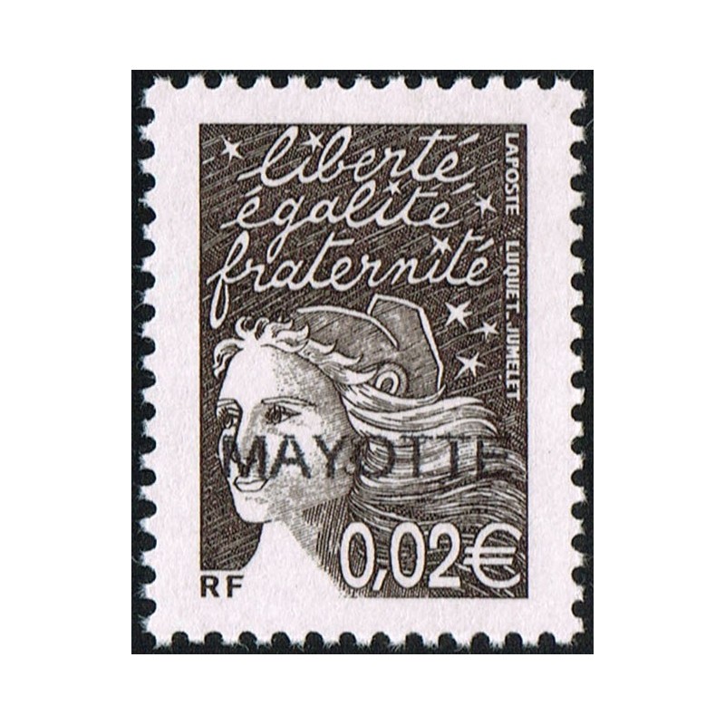 2003 - Mayotte - Y&T 113a - 0.02 € MAYOTTE type Marianne (Luquet) - MNH