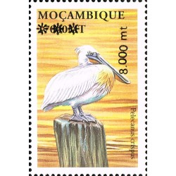 Mozambique - overprint 8000 MT on 17000 MT - bird - MNH