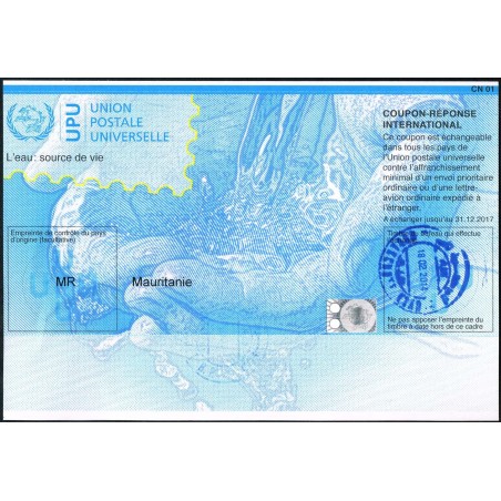 z - CN01 - International Reply-Coupon - MR Mauritania - validity 31.12.2017 millesime 2013 used KSAR