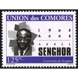 Comores 2007 - Mi A 1807 - Président SENGHOR du Sénégal - 125 fc - violet et noir **