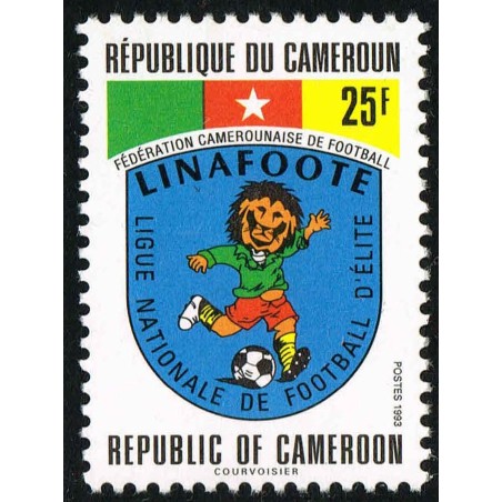 Cameroon 1993 - Mi 1207 - Soccer: emblem LINAFOOTE (denomination 25 f !) MNH