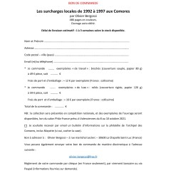 Comores 2021 - ouvrage "Les surcharges locales de 1992 à 1997 aux Comores"