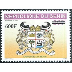 Bénin 2010 - surcharge locale - type "armoiries" 200 f surchargé 600 f  **
