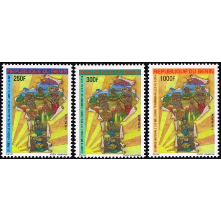 Benin 2013 - Mi 1656 to 1658 - traditional religions - 3 st. - MNH