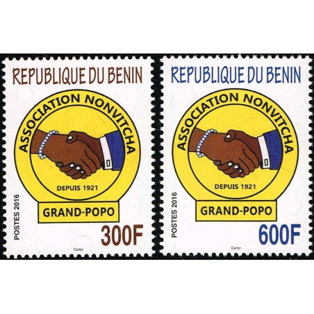 Benin 2016 - Mi 1673 and ? - association nonvitcha Grand-Popo - 2 st. - MNH