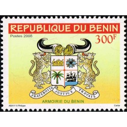 Benin 2016 - Mi A 1458 y - Benin coat of arms - reprint with security threads in the paper - 300 f MNH