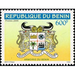 Benin 2017 - Mi B 1458 y - Benin coat of arms - reprint with security threads in the paper - 600 f MNH