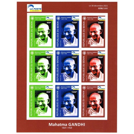 Benin 2022 - Mahatma Gandhi - sheetlet MNH