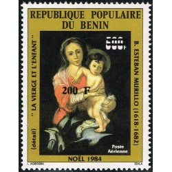 Benin 1996 - Mi 895 - local overprint 200 f - Christmas 1984 - Murillo - Virgin - MNH - CV 100 €