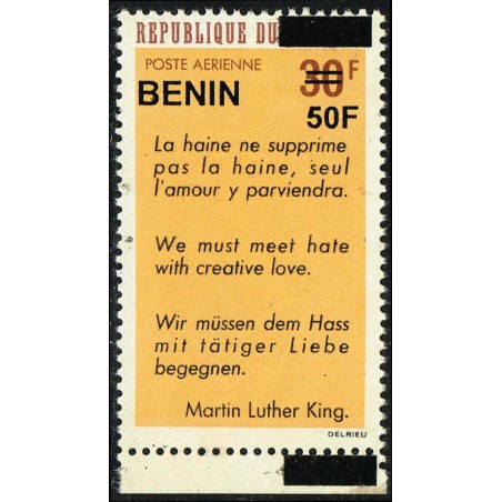 Benin 2009 - Mi 1589 x - local overprint 50 f - Quote by Martin Luther King - MNH - CV 30 €