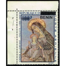 Benin 2009 - Mi 1559 x - local overprint 300 f DOUBLE OVERPRINT - The Virgin and Child by Foujita - MNH