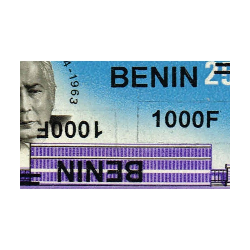 Benin 2009 - Mi 1633 - local overprint 1000 f - Theodor Heuss - MNH - DOUBLE OVERPRINT
