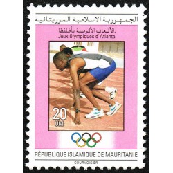 Mauritanie 1996 - Mi 1038 - Jeux Olympiques Atlanta 96 - Athlétisme - 20 UM ** - RARE
