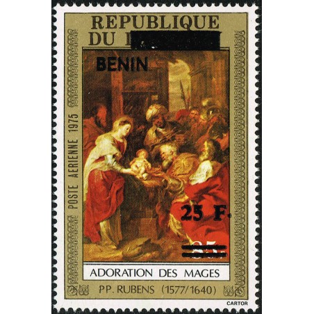 Benin 1993 - Mi 558 III - local overprint 25 f - Rubens - Adoration of the Magi - MNH - CV 30 €