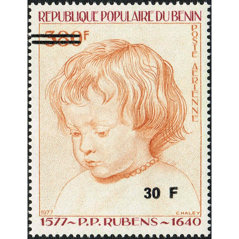 Benin 1995 - Mi 659 - local overprint 30 f - P. P. Rubens - portrait of a child - MNH - CV 50 €
