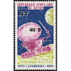 Bénin 1996 - Mi 893 - surcharge locale 40 f - Lunokhod 1 sur la lune ** - cote 70 €