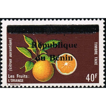 Benin 1990 - Mi Portomarken 13 postage due stamps - local overprint - fruits: orange - MNH - CV 50 €