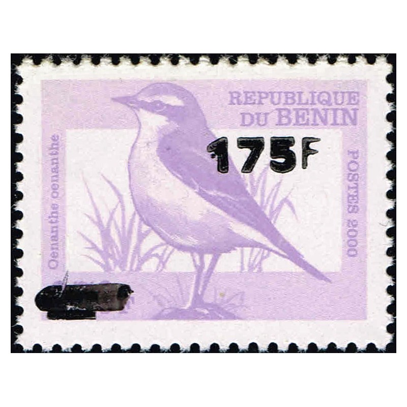 Bénin 2005 - Mi 1395 - surcharge locale 175 f - Oiseau "oenanthe" - cote 60 € **