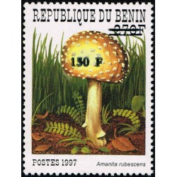 Benin 2000 - Mi 1298 - local overprint 150 f - mushroom "amanita rubescens" - CV 100 € MNH