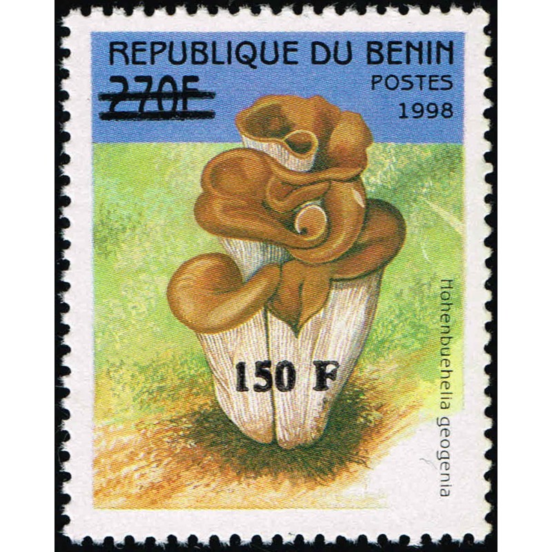 Benin 2000 - Mi 1300 - local overprint 150 f - mushroom "hohenbuehelia geogenia" - CV 100 € MNH