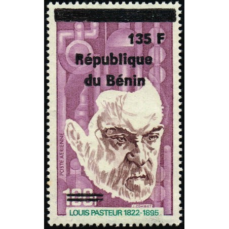 Benin 1994 - Mi B 599 - local overprint 135 f - Louis Pasteur - MNH - CV 60 €