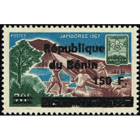 Bénin 1996 - Mi 730 - surcharge locale 150 f - Jamborée scout - Idaho 70 f ** - cote 40 €