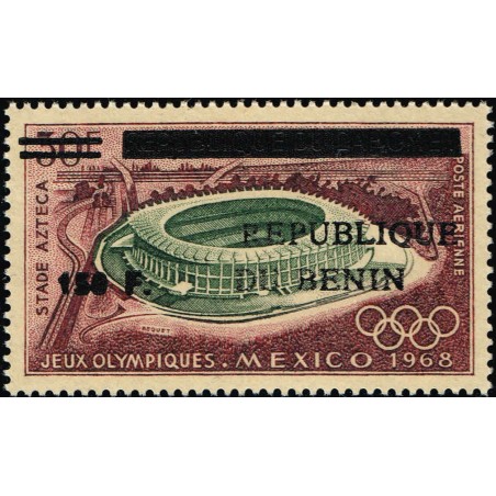 Benin 1996 - Mi 738 - local overprint 150 f - Olympic Games Mexico 1968 - Azteca Stadium - MNH - CV 45 €