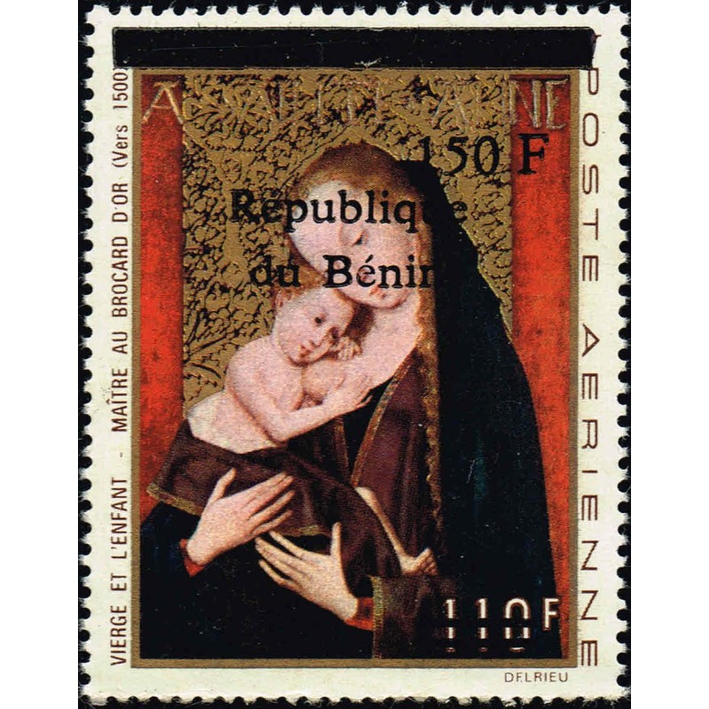 Benin 1996 - Mi 748 - local overprint 150 f - Madonna - Master of the Gold Brocade - MNH - CV 40 €