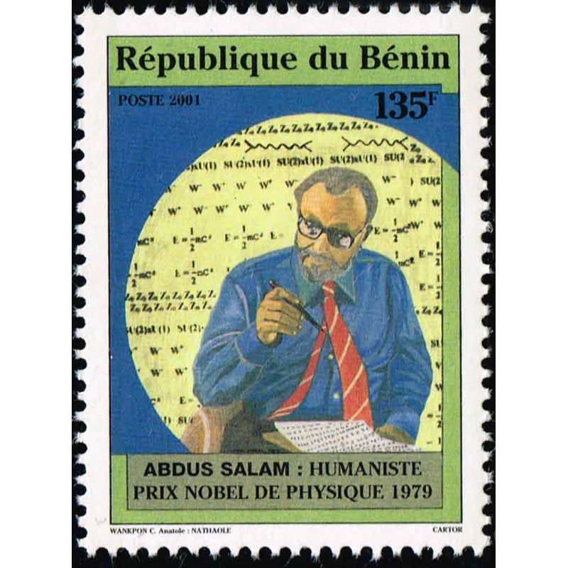 Bénin 2001 - Mi 1337 - 135 F Abdus Salam prix Nobel **