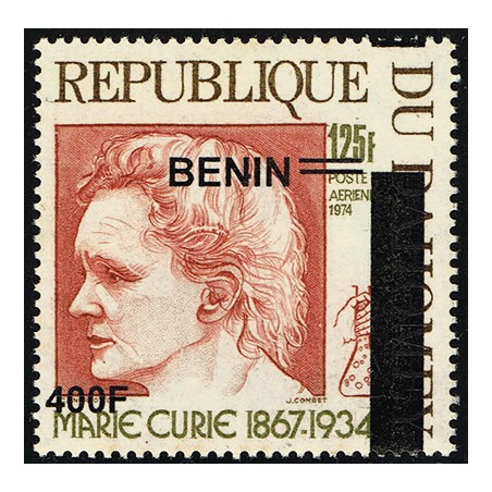 Benin 2009 - Mi 1620 - shifted local overprint 400 f - Marie Curie - MNH - CV 50 €