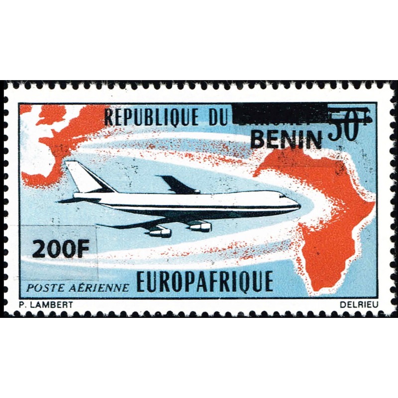 Bénin 2009 - Mi 1525 - surcharge locale 200 f - Europafrique - avion Boeing 747 ** - cote 40 €