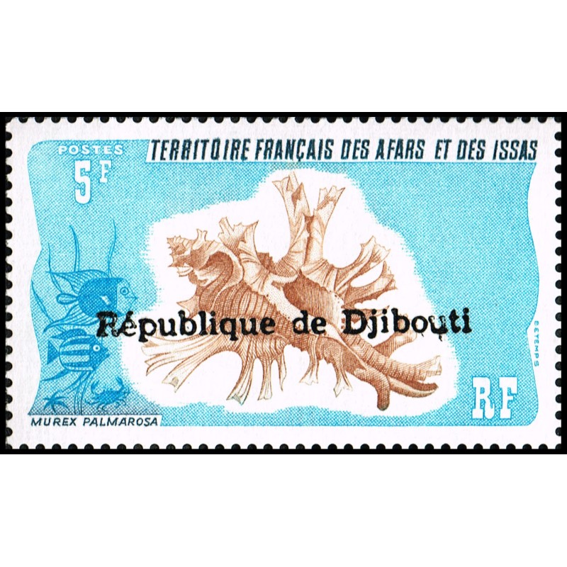 Djibouti 1977 - Mi D 195 - local overprint - seashell - MNH - CV 50 €