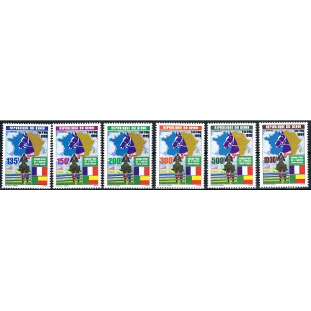 Benin 1999 - Mi 1223 to 1228 - horse racing - Friendship Grand Prix - complete set - CV 400 € MNH