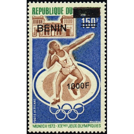 Benin 2009 - Mi 1625 - local overprint 1000 f - Summer olympics - Athletics shot put - MNH - CV 450 €