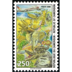 Cameroun 2000 - Mi 1241 - Symbole national : animaux, plantes, avion, bateau **