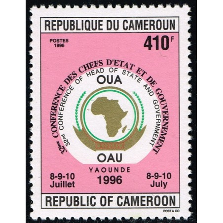 Cameroun 1996 - Mi 1224 - Conférence OUA Yaoundé juillet 96 - 410 f ** - cote 50 €