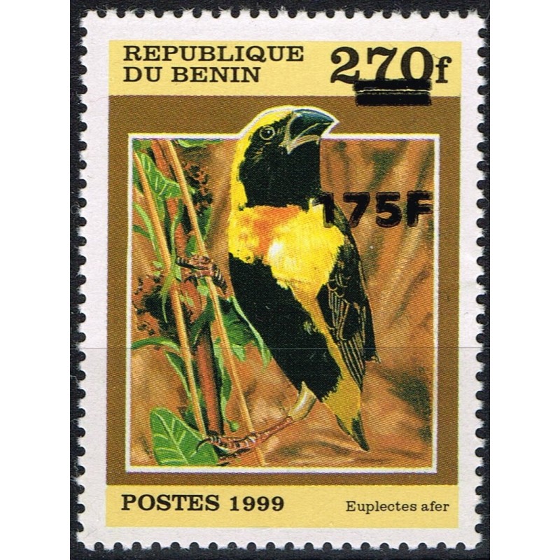 Bénin 2005 - Mi 1388 - surcharge locale 175 f - Oiseau "euplectes afer" ** - cote 1200 €